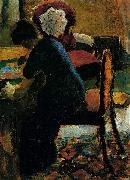 August Macke Elisabeth am Schreibtisch Spain oil painting artist